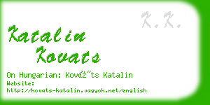 katalin kovats business card